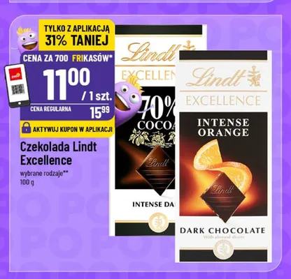Czekolada Lindt Excellence 70% Cocoa promocja w POLOmarket