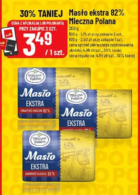 Masło ekstra 82% promocja w POLOmarket
