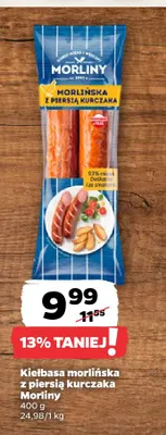 Kiełbasa morlińska z piersią kurczaka Morliny promocja w Netto