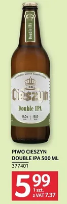 Piwo CIESZYN DOUBLE IPA 500 ml promocja w Selgros