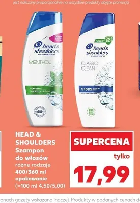 Szampon do włosów Head & Shoulders Classic Clean promocja w Kaufland
