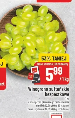 Winogrona sułtańskie bezpestkowe promocja w POLOmarket