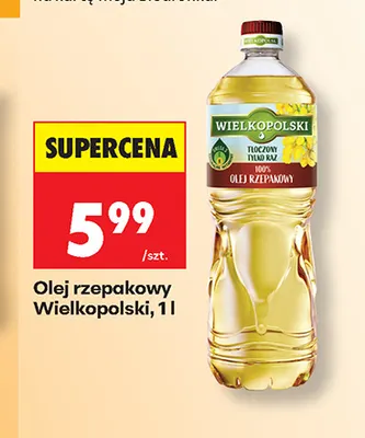 Olej rzepakowy Wielkopolski promocja w Biedronka