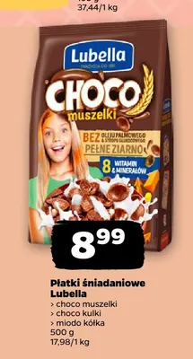 Płatki śniadaniowe choco muszelki Lubella promocja w Netto