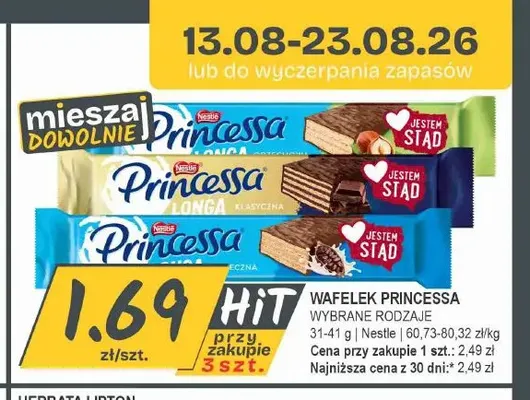 Wafelek Princessa Longa Klasyczna promocja w Słoneczko