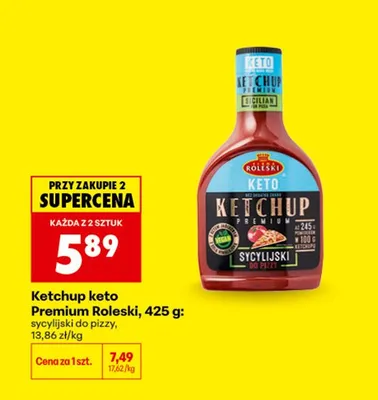 Ketchup keto sycylijski do pizzy Roleski Premium promocja w Biedronka