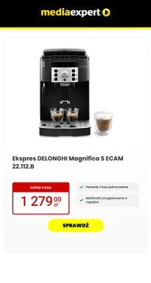 Ekspres do kawy Magnifica DeLonghi promocja w Media Expert