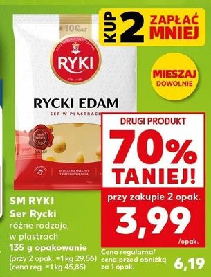 Ser twardy różne rodzaje, w plastrach promocja w Kaufland