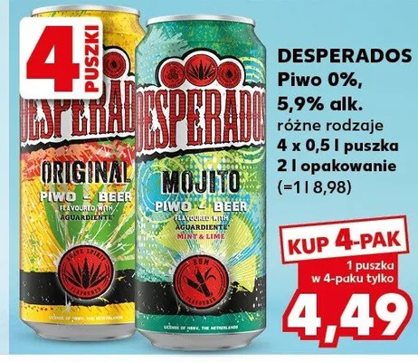 Piwo Original, Mojito różne rodzaje promocja w Kaufland