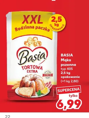 Mąka pszenna Basia Tortowa Extra typ 405 promocja w Kaufland