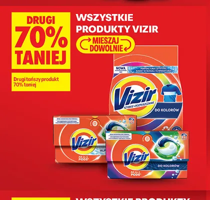 Kapsułki do prania All-in-1 Pods Vizir promocja w Biedronka
