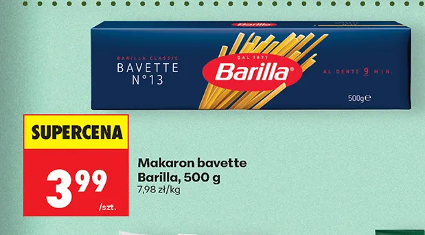 Makaron bavette Barilla promocja w Biedronka