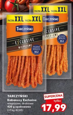 Kabanosy Exclusive wieprzowe Tarczyński Paczka XXL promocja w Kaufland