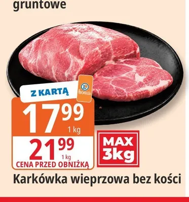 Karkówka wieprzowa bez kości promocja w Leclerc