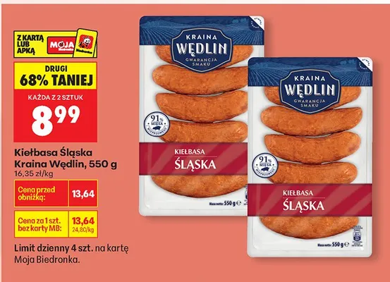 Kiełbasa śląska promocja w Biedronka