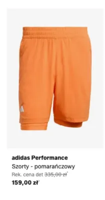 Szorty adidas Performance pomarańczowe promocja w Lounge by Zalando