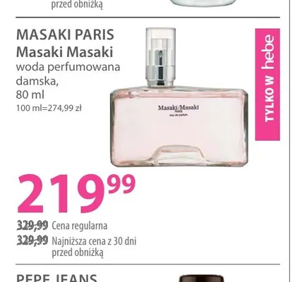 Woda perfumowana damska Masaki Paris Masaki promocja w Hebe