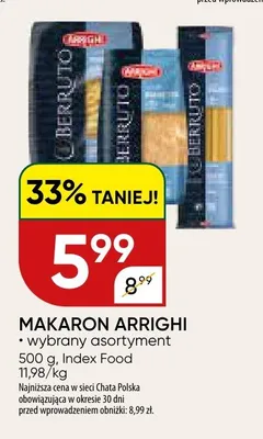 Makaron Arrighi promocja w Chata Polska