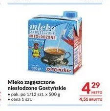 Mleko zagęszczone niesłodzone Gostyńskie promocja w Makro