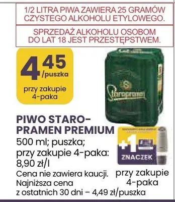 Piwo Staroproamen Premium promocja w Stokrotka