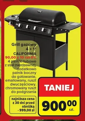 Grill gazowy California 4+1 promocja w Carrefour