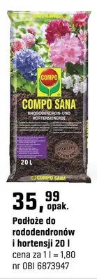 Podłoże do rododendronów i hortensji 20l promocja w OBI