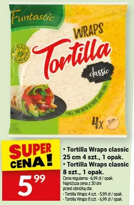 Tortilla Wraps classic 25 cm promocja w Twój Market
