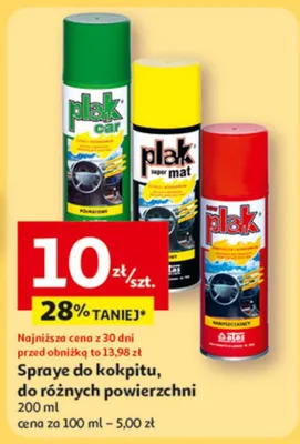 Spraye do kokpitu, do różnych powierzchni promocja w Auchan