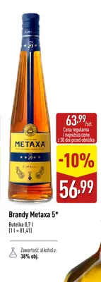 Brandy Metaxa 5* promocja w Aldi
