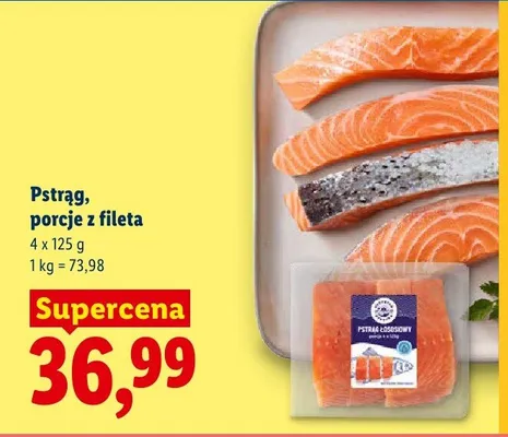 Pstrąg porcje z fileta Targ Rybny Lidla 4-pak 125 g promocja w Lidl