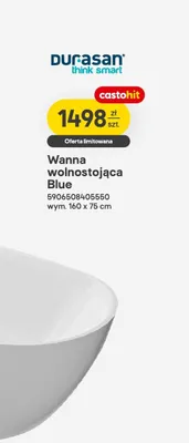 Wanna wolnostojąca Blue promocja w Castorama