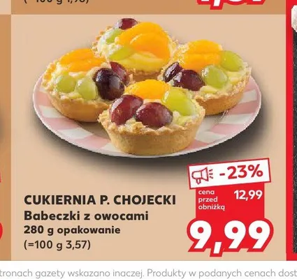 Babeczki z owocami Cukiernia P. Chojecki promocja w Kaufland