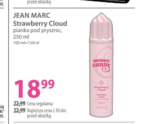 Pianka pod prysznic Jean Marc Strawberry Cloud promocja w Hebe