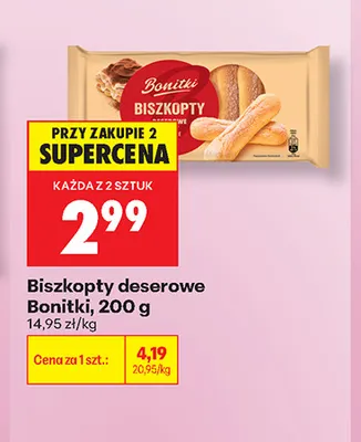 Biszkopty deserowe Bonitki promocja w Biedronka