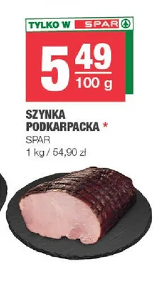 Szynka podkarpacka SPAR promocja w SPAR