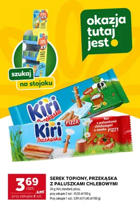 Serek topiony przekąska z paluszkami chlebowymi Kiri promocja w Stokrotka
