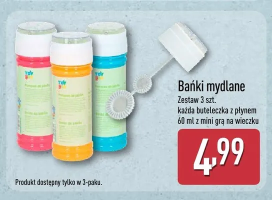Bańki mydlane Toylino promocja w Aldi