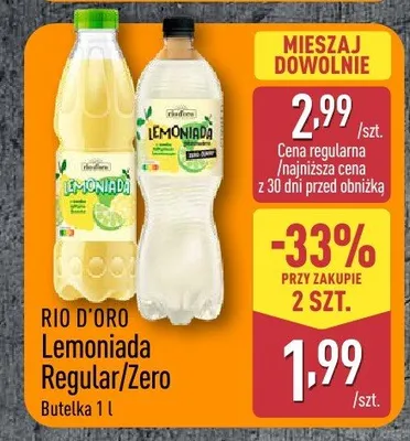 Lemoniada Regular Rio D'Oro promocja w Aldi