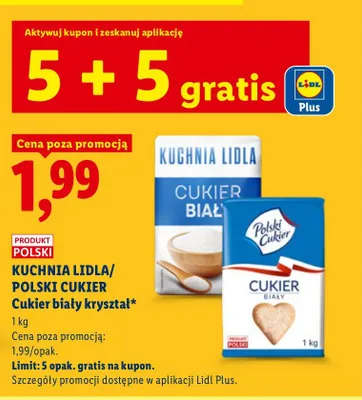 Cukier biały kryształ Polski promocja w Lidl