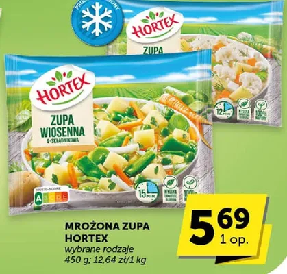 Zupa mrożona wiosenna Hortex różne rodzaje promocja w Euro Sklep