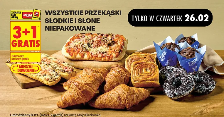 Przekąski słodkie i słone niepakowane promocja w Biedronka