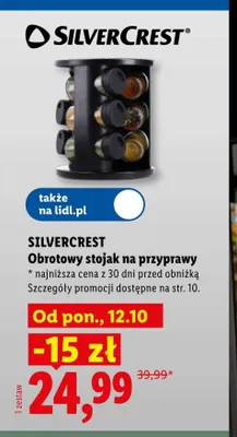 Obrotowy stojak na przyprawy Silvercrest promocja w Lidl