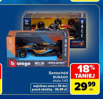 Samochód Bburago skala 1:43 promocja w Carrefour Market