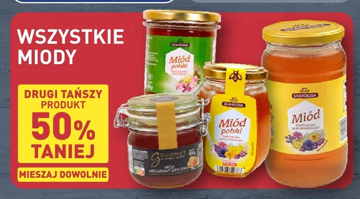 Miód nektarowy gryczany Gourmet promocja w Aldi