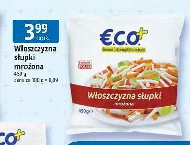 Włoszczyzna słupki mrożona Eco+ promocja w Leclerc