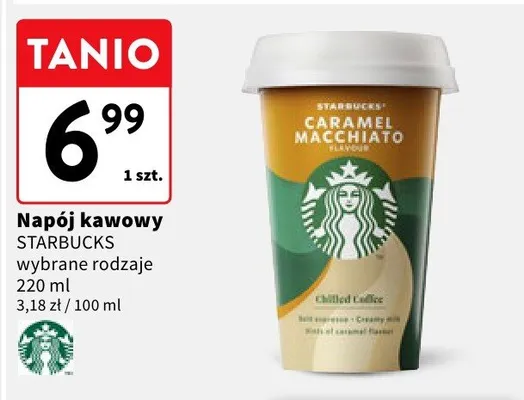 Napój kawowy wybrane rodzaje Starbucks promocja w Intermarche