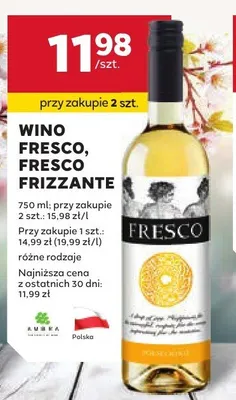 Wino Fresco Frizzante promocja w Stokrotka