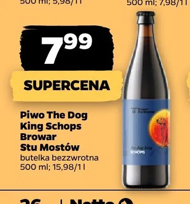Piwo The Dog King Schops Browar Stu Mostów promocja w Netto