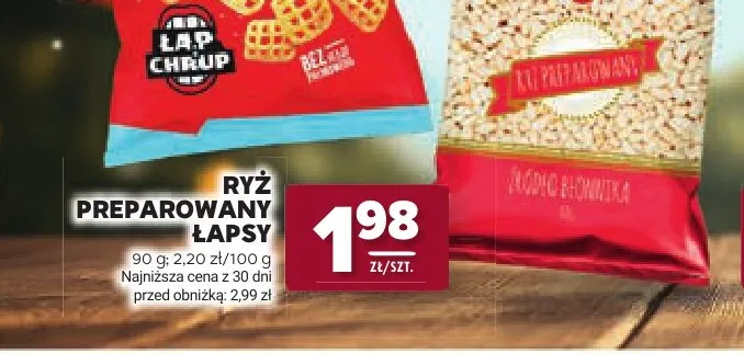 Ryż preparowany Łapsy promocja w Stokrotka
