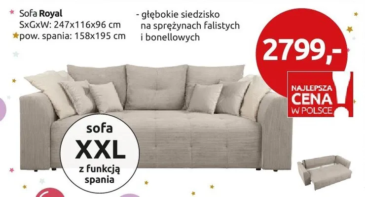 Sofa Royal promocja w Black Red White